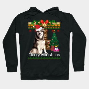 Ugly Christmas Sweater Alaskan Malamuteb Hoodie